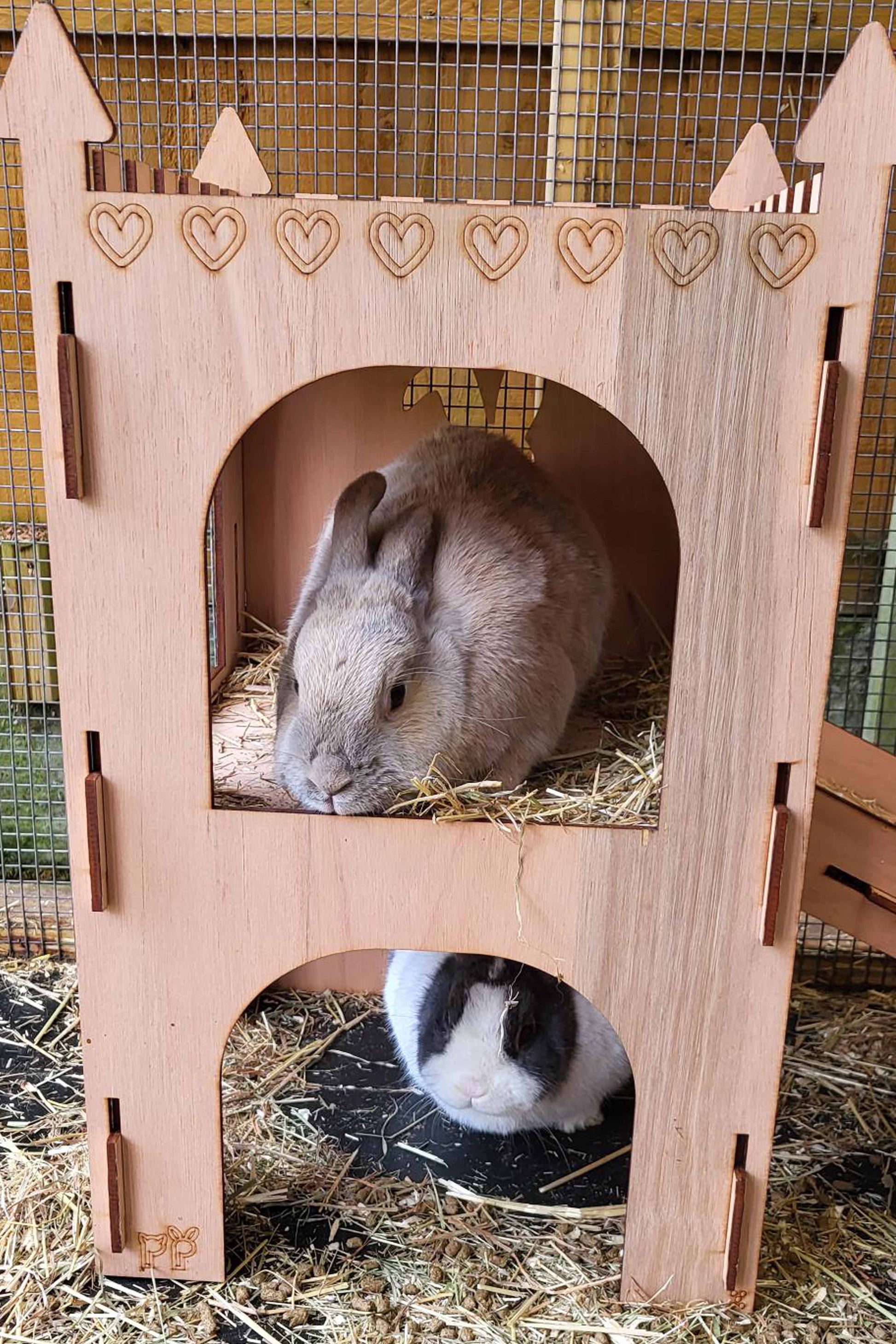 Double-storey turret with ramp (Rabbit) - Pet Palaces