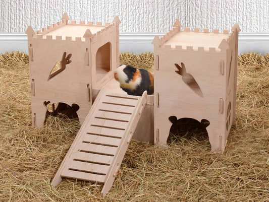 Double-turret, tunnel & ramp (Guinea Pig) - Pet Palaces