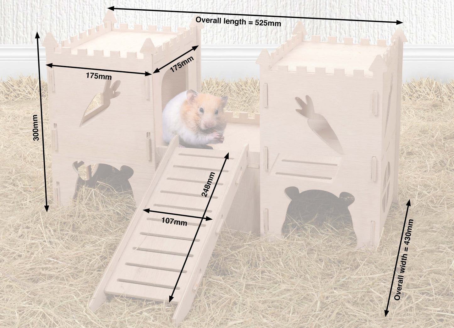 Double-turret, tunnel & ramp (Guinea Pig) - Pet Palaces