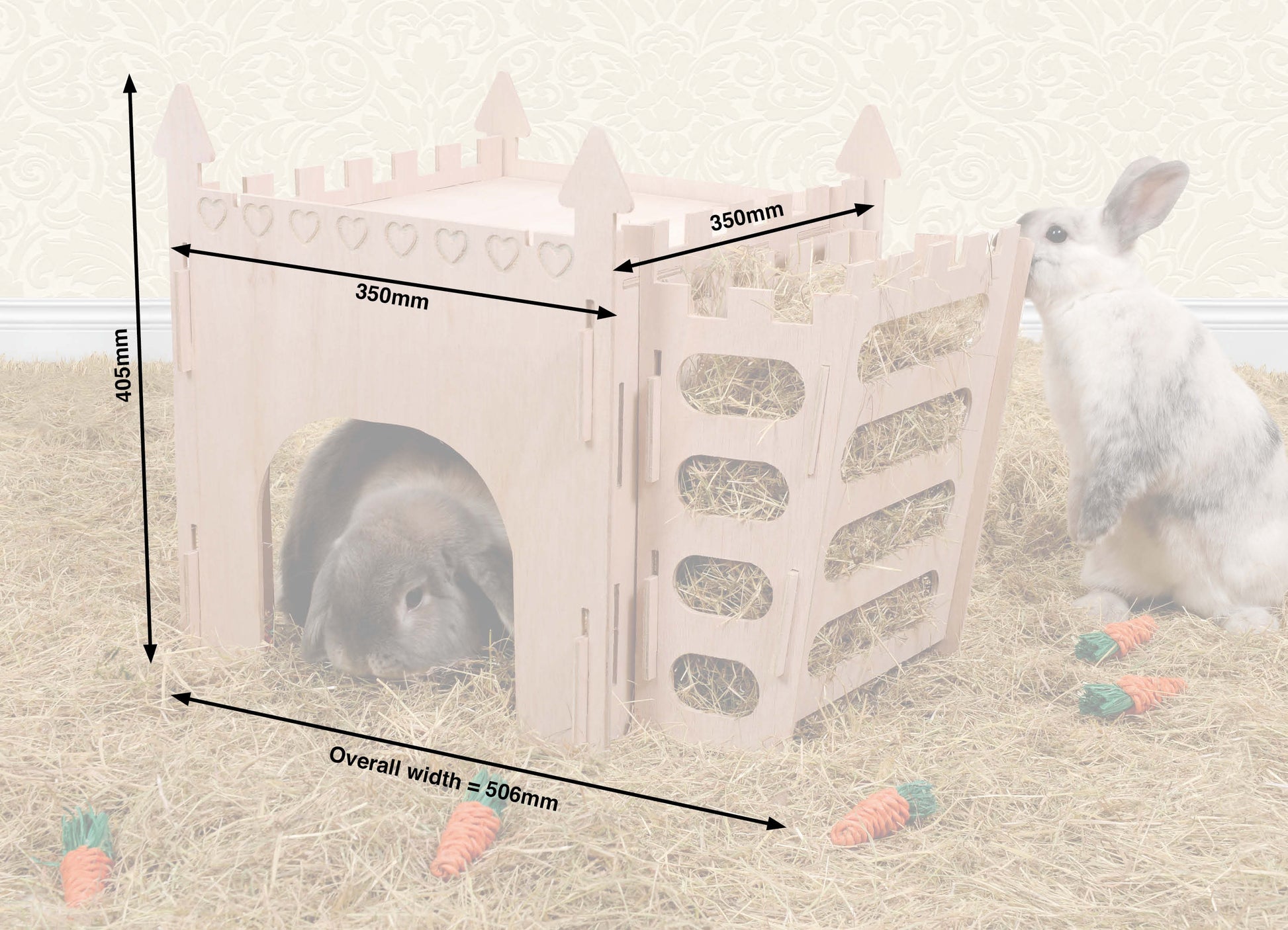 Single-storey turret with feeder (Rabbit) - Pet Palaces